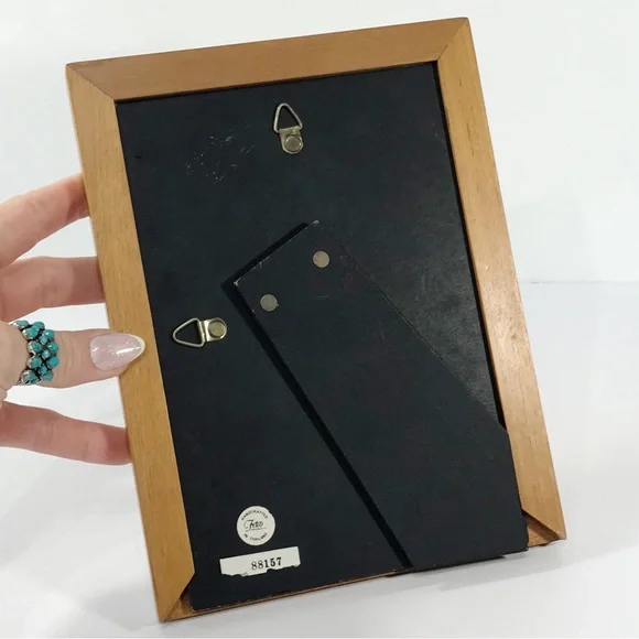Vintage Fetco 5x7" Wooden Picture Frame with Decorative Inlay Dovetail Joint - Picture 15 of 15